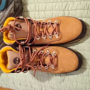 Timberland men's Euro hiker Brown/Black  Nubuck leather hiking boots size 10.5